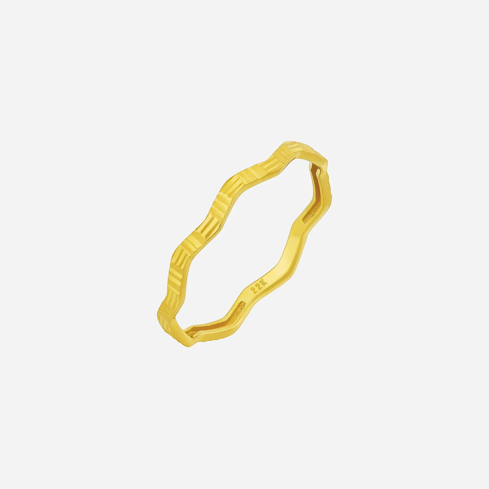 Wave Band in Yellow Gold (C22KFREESTYLE0913A)