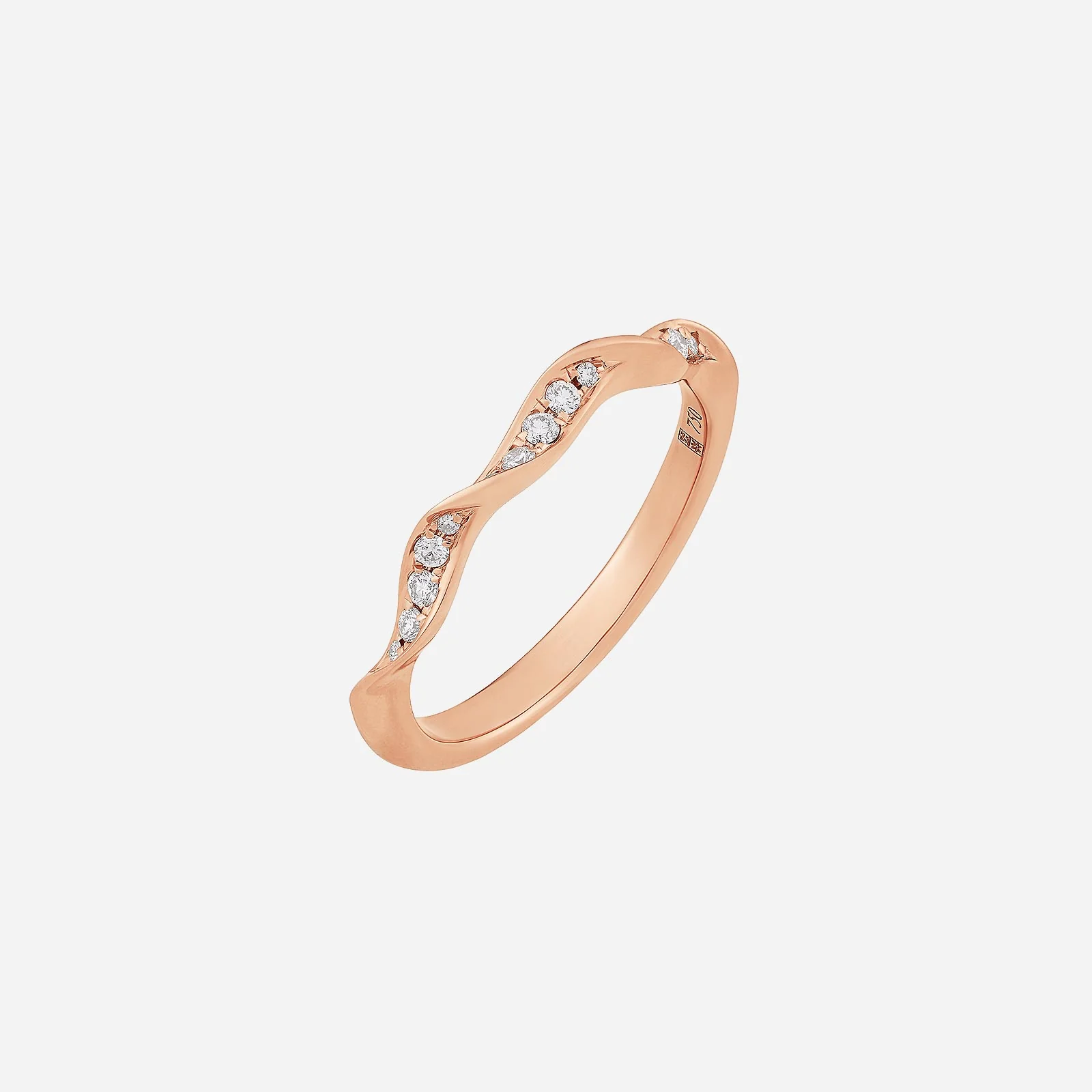 Wavy Embrace Diamond Ring in Rose Gold (ADIAFREESTYLER1018A)